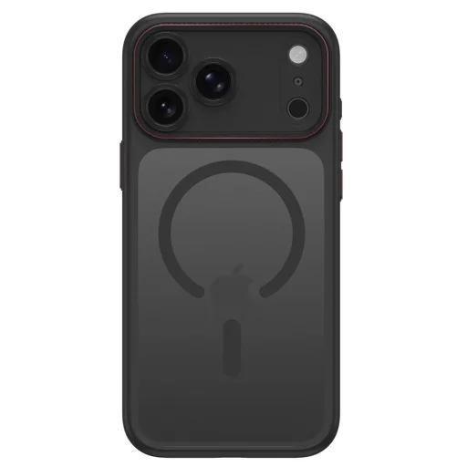 iPhone 17 Pro / 18 Pro matné čierne/červené Tech-Protect MagCam MagSafe puzdro - 3