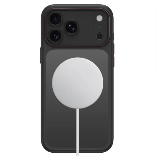 iPhone 17 Pro / 18 Pro matné čierne/červené Tech-Protect MagCam MagSafe puzdro - 4