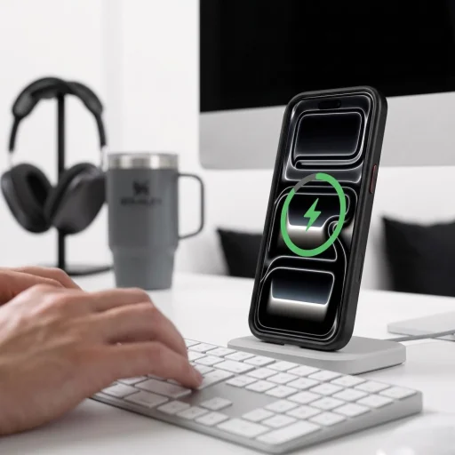 iPhone 17 Pro / 18 Pro matné čierne/červené Tech-Protect MagCam MagSafe puzdro - 9