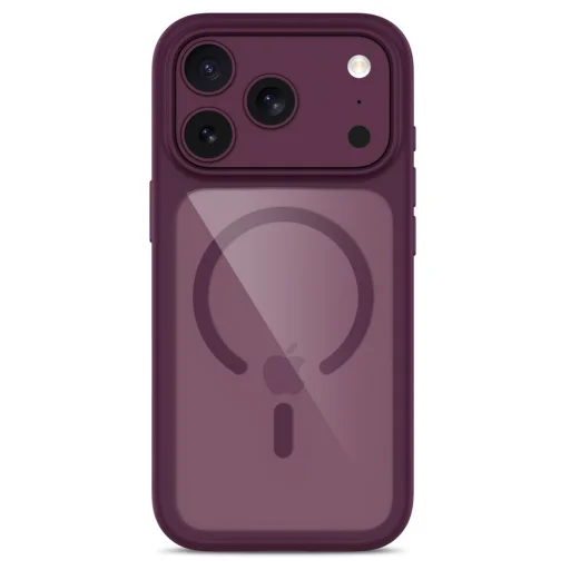 iPhone 17 Pro / 18 Pro tmavočerešňové/transparentné puzdro Tech-Protect MagOne MagSafe s ovládaním fotoaparátu + 2 ks skla - 4
