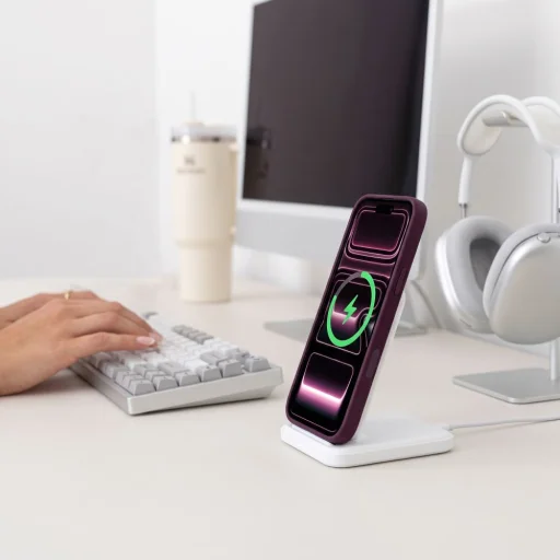 iPhone 17 Pro / 18 Pro tmavočerešňové/transparentné puzdro Tech-Protect MagOne MagSafe s ovládaním fotoaparátu + 2 ks skla - 8