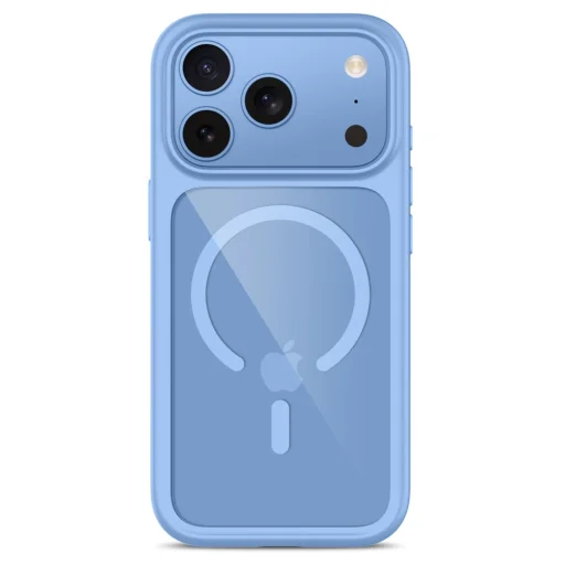 iPhone 17 Pro / 18 Pro svetlomodré/priehľadné puzdro Tech-Protect MagOne MagSafe CC s 2 ks tvrdeného skla Glass+ - 4