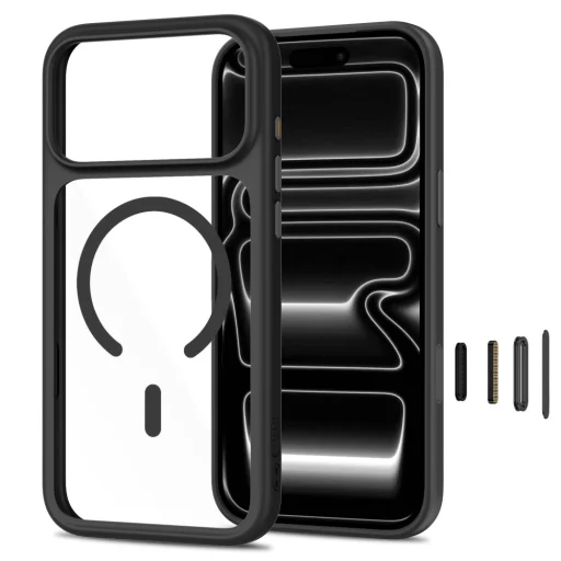 Apple iPhone 17 Pro / 18 Pro čierno/priehľadné puzdro Tech-Protect MagOne MagSafe s ovládaním kamery + 2 ks skla - 2