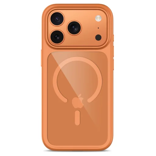 iPhone 17 Pro / 18 Pro Kozmická oranžová/priehľadná Tech-Protect MagOne MagSafe CC + Glass puzdro s 2 ks ochranného skla - 4