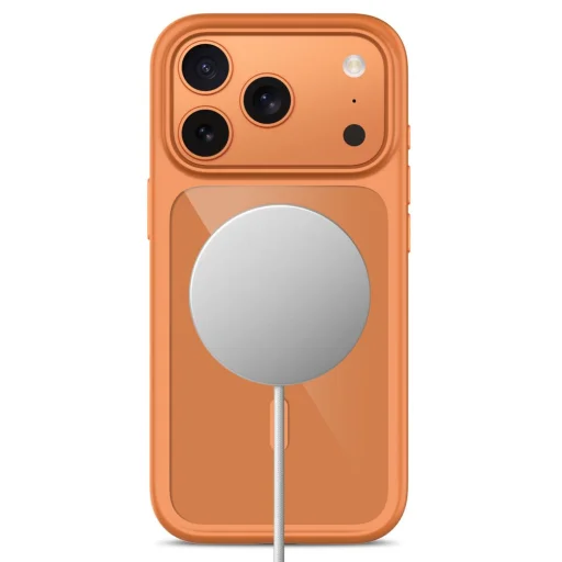 iPhone 17 Pro / 18 Pro Kozmická oranžová/priehľadná Tech-Protect MagOne MagSafe CC + Glass puzdro s 2 ks ochranného skla - 5