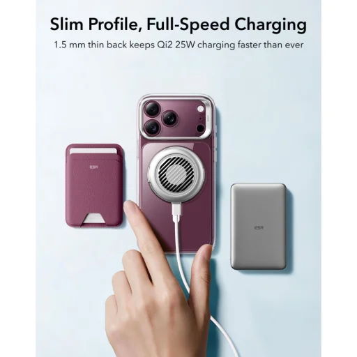 Priehľadné puzdro ESR Classic Hybrid Kickstand MagSafe pre iPhone 17 Pro / 18 Pro - 6