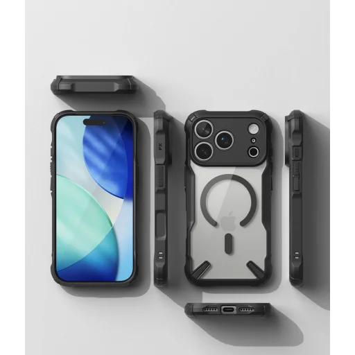 Apple iPhone 17 Pro / 18 Pro fekete Ringke Fusion X Magnetic MagSafe tok - 6