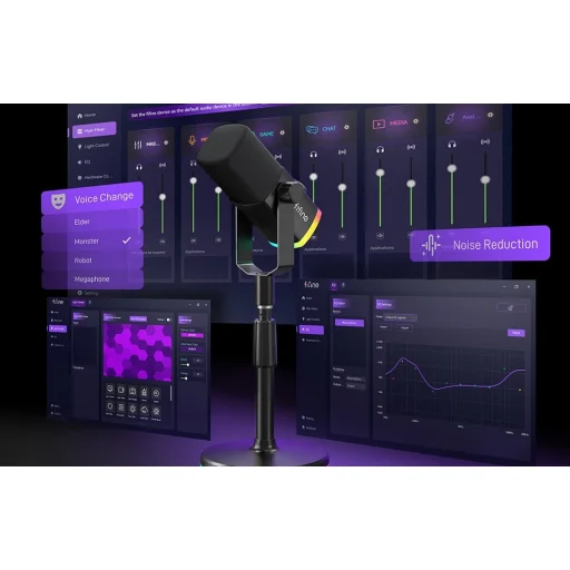 Fifine Ampligame AM8PROS čierny dynamický mikrofón - 8