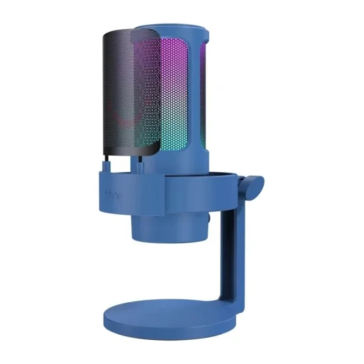 Fifine A8 Blue USB herný mikrofón s modrým RGB podsvietením - 1