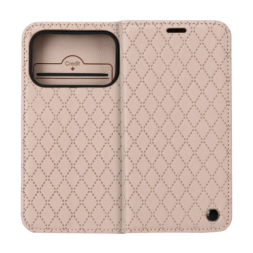 Apple iPhone 17 Pro / 18 Pro 6,3″ béžové knižkové puzdro TFO Smart Caro - 1