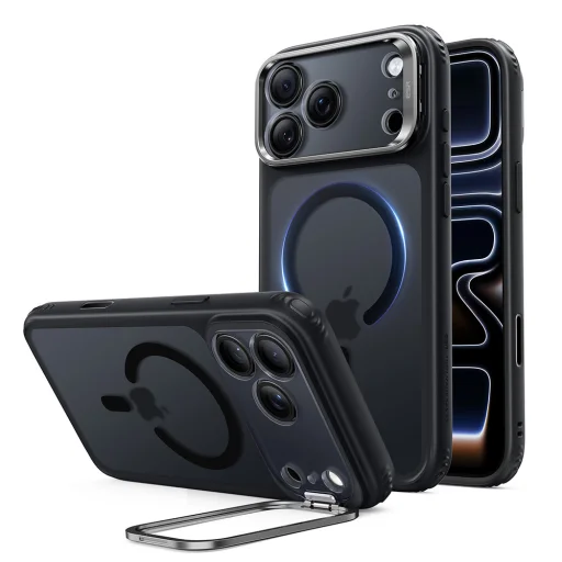 iPhone 18 Pro / iPhone 17 Pro matné čierne puzdro ESR Classic Hybrid HaloLock - 1
