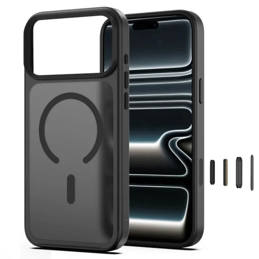 Matné čierne puzdro Tech-Protect Magmat MagSafe CC pre Apple iPhone 17 Pro Max / 18 Pro Max - 2