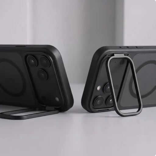 iPhone 17 Pro / 18 Pro matné čierne Tech-Protect MagStand MagSafe CC puzdro - 10