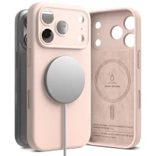 iPhone 18 Pro Max ružový piesok Ringke silikónové magnetické MagSafe puzdro