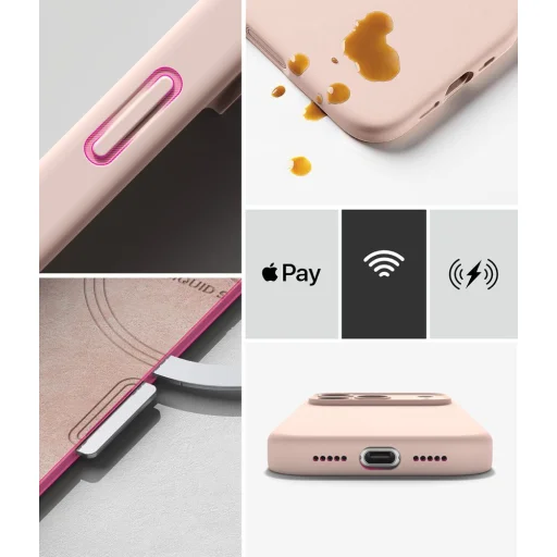 iPhone 18 Pro Max ružový piesok Ringke silikónové magnetické MagSafe puzdro - 7