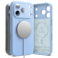 Svetlomodré silikónové puzdro Ringke Silicone Magnetic MagSafe pre iPhone 18 Pro Max