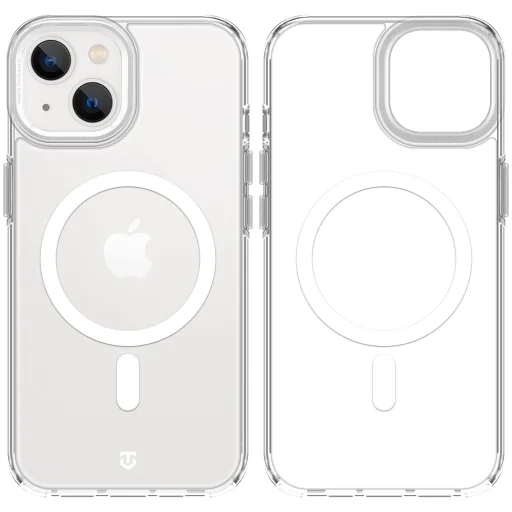 Apple iPhone 14 strieborný Tactical MagForce 2.0 priehľadný kryt - 5