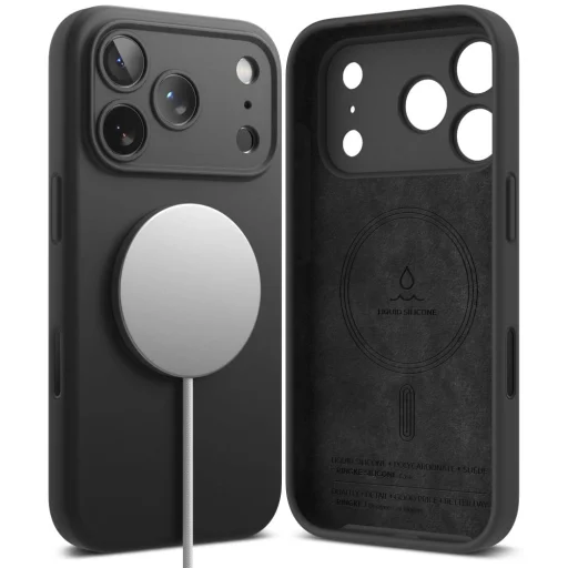 Apple iPhone 18 Pro čierne puzdro Ringke Silicone Magnetic MagSafe - 2