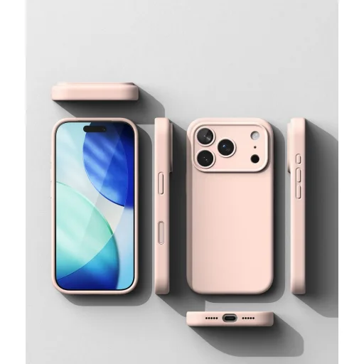 iPhone 18 Pro pieskovoružové silikónové puzdro Ringke Silicone Magnetic MagSafe - 6