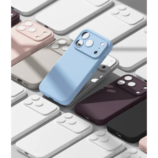 Svetlomodré silikónové magnetické puzdro Ringke MagSafe pre iPhone 18 Pro - 9