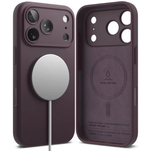 iPhone 18 Pro tmavočerešňové puzdro Ringke Silicone Magnetic MagSafe - 2
