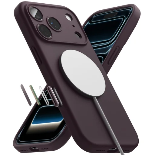 iPhone 18 Pro tmavočerešňové puzdro Ringke Silicone Magnetic MagSafe - 5