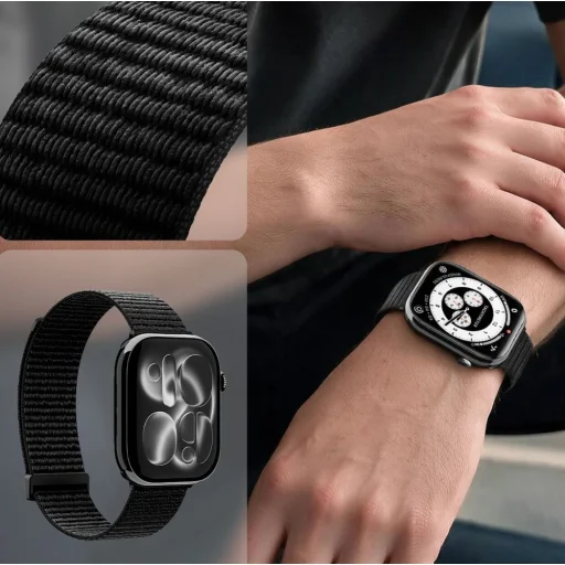 Apple Watch 8 / 9 / 10 / 11 / SE / Ultra (44 / 45 / 46 / 49 mm) Čierny remienok Spigen WBF01 - 6