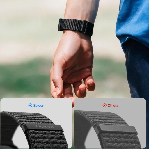 Apple Watch 8 / 9 / 10 / 11 / SE / Ultra (44 / 45 / 46 / 49 mm) Čierny remienok Spigen WBF01 - 7