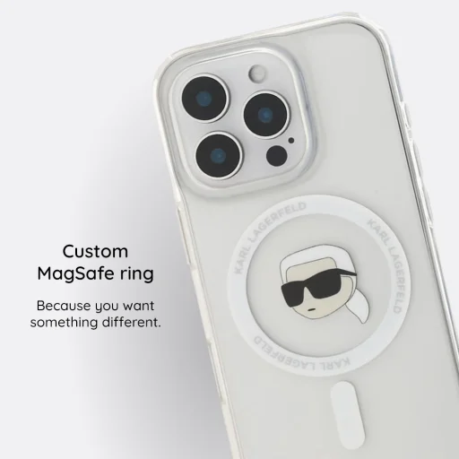  iPhone 18 Pro Bordó Karl Lagerfeld IML Choupette és Karl Script Logo MagSafe tok - 5
