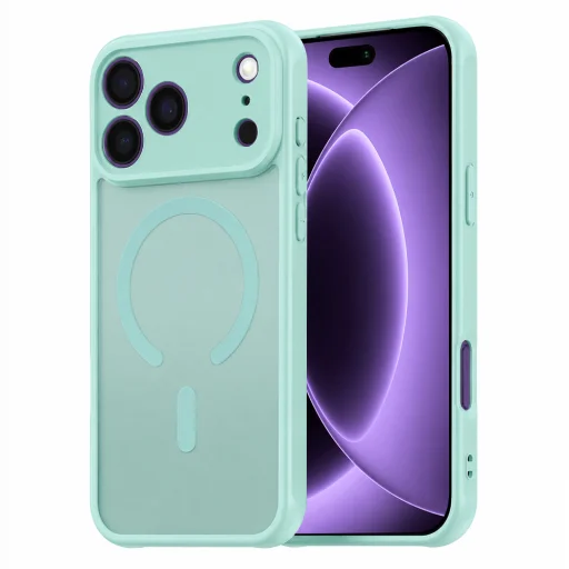iPhone 18 Pro / iPhone 17 Pro mätopovo zelený Techsuit HaloFrost II MagSafe kryt - 1