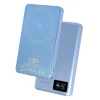 Blavec BJ-03 Slim magnetický MagSafe 3 v 1 powerbank 10000 mAh, 22,5 W, Type-C, svetlomodrý hliník thumbnail