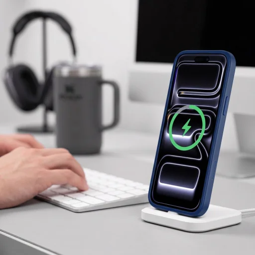 Apple iPhone 17 Pro Max / 18 Pro Max matné tmavomodré Tech-Protect Magmat MagSafe CC hybridné ochranné puzdro - 9