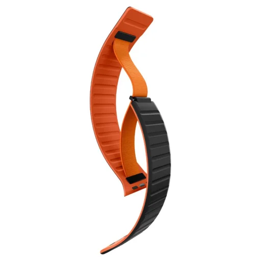 Spigen Athlex Air M silikónový remienok pre Apple Watch, čierno-oranžový - 5