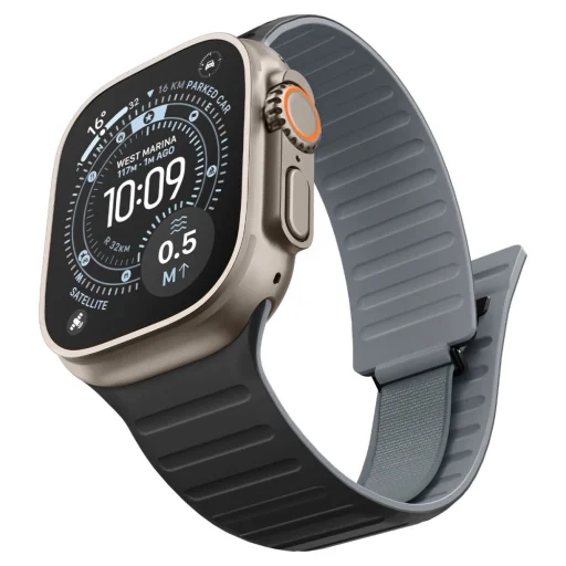 Apple Watch 8 / 9 / 10 / 11 / SE / Ultra (44 / 45 / 46 / 49 mm) čierny/sivý remienok Spigen Athlex Air M - 2