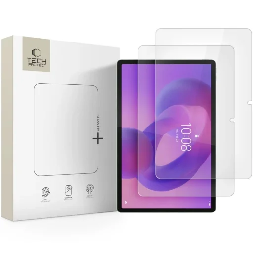 Tech-Protect Glass Fit+ tvrdené sklo, balenie 2 kusov pre Lenovo Idea Tab Plus 12.1 Tb-361, priehľadné sklo - 1