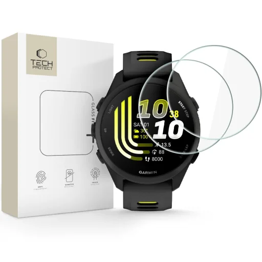 Tech-Protect Glass Fit+ edzett üveg Garmin Forerunner 70 / 170 okosórához, 2 db, átlátszó - 1