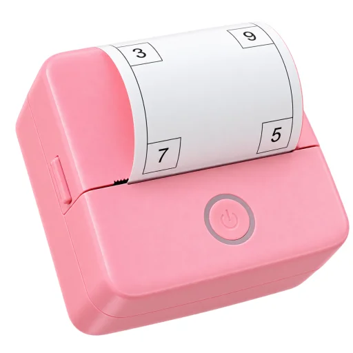 Mini bluetooth termotlačiareň DT1-0 / X6 mini RUŽOVÁ, kompatibilná s e-účtenkami (iOS/Android) - 2
