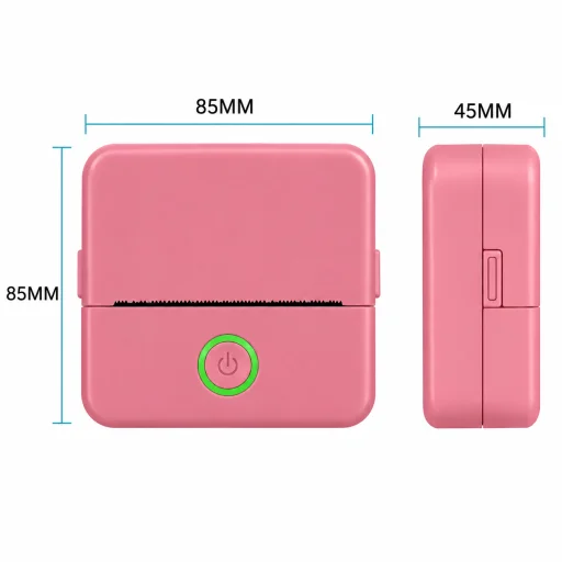 Mini bluetooth termotlačiareň DT1-0 / X6 mini RUŽOVÁ, kompatibilná s e-účtenkami (iOS/Android) - 5