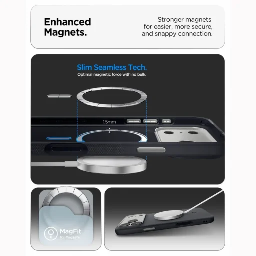iPhone 17 Pro Max / 18 Pro Max puzdro Spigen Nano Pop čierny sezam pre magnetické bezdrôtové nabíjanie - 6