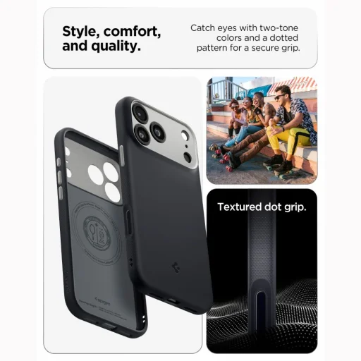 iPhone 17 Pro Max / 18 Pro Max puzdro Spigen Nano Pop čierny sezam pre magnetické bezdrôtové nabíjanie - 7