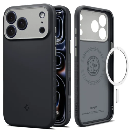 iPhone 17 Pro Max / 18 Pro Max puzdro Spigen Nano Pop čierny sezam pre magnetické bezdrôtové nabíjanie - 1