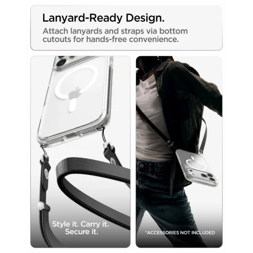 iPhone 17 Pro Max / iPhone 18 Pro Max priesvitné / biele puzdro Spigen Ultra Hybrid MagSafe - 13