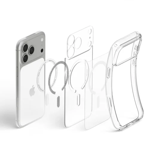 iPhone 17 Pro Max / iPhone 18 Pro Max priesvitné / biele puzdro Spigen Ultra Hybrid MagSafe - 6