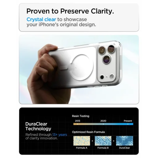 iPhone 17 Pro Max / iPhone 18 Pro Max priesvitné / biele puzdro Spigen Ultra Hybrid MagSafe - 7