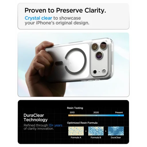 Apple iPhone 17 Pro / 18 Pro priehľadný / grafitový kryt Spigen Ultra Hybrid MagSafe - 7