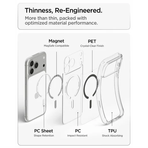 Apple iPhone 17 Pro / 18 Pro priehľadný / grafitový kryt Spigen Ultra Hybrid MagSafe - 8