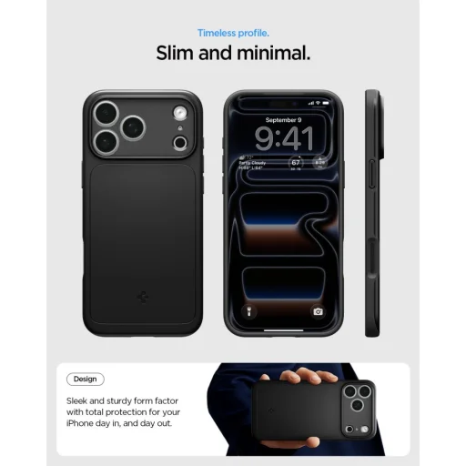 Apple iPhone 17 Pro / 18 Pro čierne puzdro Spigen Thin Fit Mag MagSafe - 8