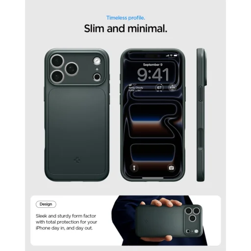 Apple iPhone 17 Pro / 18 Pro Abyss Green tmavozelený zadný kryt Spigen Thin Fit MagSafe - 8