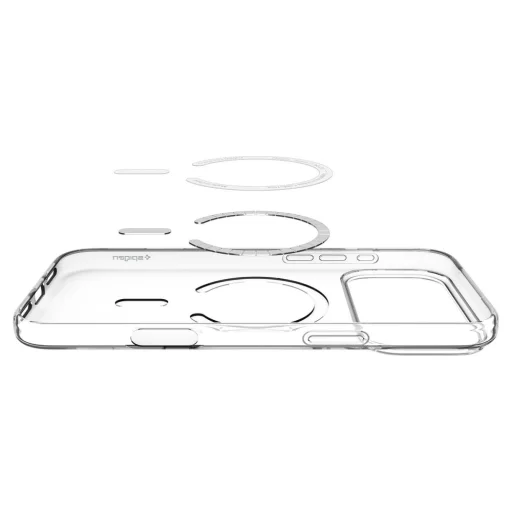 iPhone 17 Pro Max / 18 Pro Max priehľadné / biele puzdro Spigen Liquid Crystal MagSafe - 4
