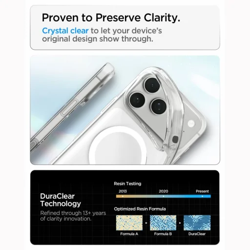 iPhone 17 Pro Max / 18 Pro Max priehľadné / biele puzdro Spigen Liquid Crystal MagSafe - 6